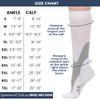 Mojo Compression Socks for Women and Men 20-30mmHg Plus Size - Extra Wide Calf Opaque Compression Stockings for Nursing, Lymphedema, Varicose Veins Circulation - White, 7X-Large - A601 view 4