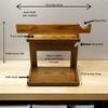 Smart Stand with Catchall Trays for CPAP Machine, Phone, Watches and More (Small, Without Phone Charger, Dark Finish) view 3