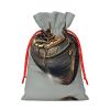 DRTGEDS Old Viking Boats 1pcs Christmas Drawstring Tote 8.3x11.8in,Robust Bag For Gifts And Everyday Used Essentials view 2