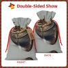 DRTGEDS Old Viking Boats 1pcs Christmas Drawstring Tote 8.3x11.8in,Robust Bag For Gifts And Everyday Used Essentials view 3