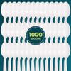 1000 Individually Wrapped Plastic Spoons | Bulk Individual Wrapped Disposable White Medium Weight Spoon | Packaged Plasticware Silverware Cutlery Utensils To Go Prepackaged For Take-Out Party Supplies view 4