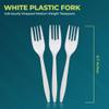 1000 Individually Wrapped Plastic Forks | Bulk Individual Wrapped Disposable White Medium Weight Fork | Packaged Plasticware Silverware Cutlery Utensils To Go Prepackaged For Take-Out Party Supplies view 2