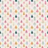 Giftini Folk Folklore Gift Wrap, Christmas Boho Wrapping Paper, For Chic Decor Lovers, Bohemian Theme Party Winter Holiday Present (Pink Trees, One 20 inch x 30 inch sheet) view 2