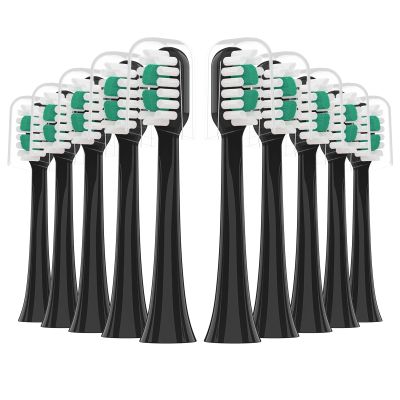 CILGEWH Replacement Toothbrush Heads 10 Pack for AquaSonic icon Electric Toothbrush,Black