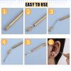 2 PCS Ear Wax Removal Tool, Brass Ear Scoop Folding Type Copper Ear-Pick Cleaner Portable Ear Wax Removal Tools Spiral Ear Clean Tool Attached A Key Ring Mini Tool Supplies, Gold view 4
