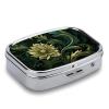 First Aid Kit - Ockable Medication Storage Box, Dark Green and Green Style Printed Cute and Lightweight Pill Box Household Daily Medicine Cabinet view 3