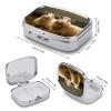 First Aid Kit - Ockable Medication Storage Box, Two White Sheep Printed Cute and Lightweight Pill Box Household Daily Medicine Cabinet view 2