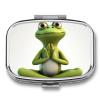 First Aid Kit - Ockable Medication Storage Box, The Funny Frog Doing Yoga Printed Cute and Lightweight Pill Box Household Daily Medicine Cabinet view 1