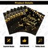 20 Pack Happy Retirement Napkins Black Gold Retirement Party Decorations Disposable Dinner Paper Napkins Farewell Cocktail Napkins for Women Men Retirement Party Supplies,6.5 * 6.5inch Folded view 3