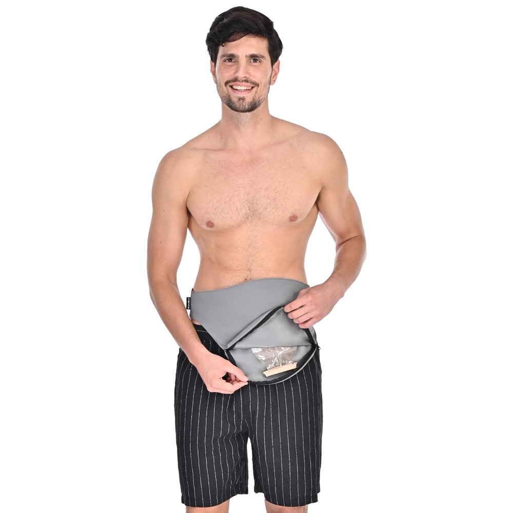 WansMed Ostomy Bag Covers for Men and Women, Ostomy Belt for Sports and Daily Life, Colostomy Supplies, Gray (S)