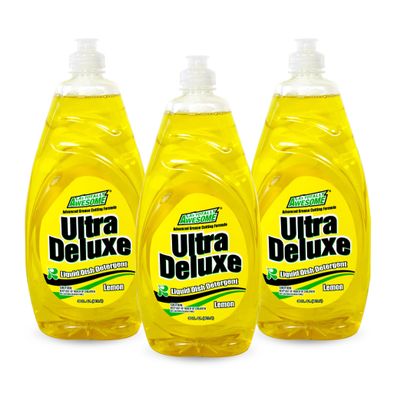 La's Totally Awesome Dish Soap Liquid  Lemon Scent (30 fl oz, Pack of 3)  Grease-Fighting Dishwashing Liquid from Awesome Cleaner Brand