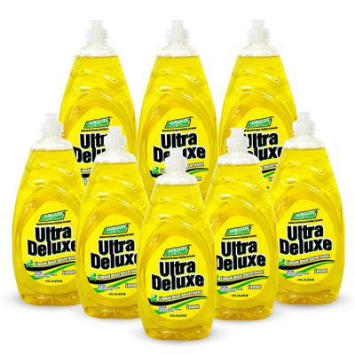 La's Totally Awesome Dish Soap Liquid  Lemon Scent (30 fl oz, Pack of 8)  Grease-Fighting Dishwashing Liquid from Awesome Cleaner Brand