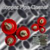 Copper Pipe Cleaner,1/2" 3/4" Copper Pipe Cleaner Set, for Power Drill 1/4 Tube Cleaning Brush,Metal Copper Pipe Cleaner for Drill,Pipe Cleaning Brush Tube Cleaner for Drill Suitable for Plumbers view 2