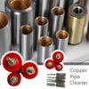 Copper Pipe Cleaner,1/2" 3/4" Copper Pipe Cleaner Set, for Power Drill 1/4 Tube Cleaning Brush,Metal Copper Pipe Cleaner for Drill,Pipe Cleaning Brush Tube Cleaner for Drill Suitable for Plumbers view 3