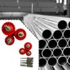 Copper Pipe Cleaner,1/2" 3/4" Copper Pipe Cleaner Set, for Power Drill 1/4 Tube Cleaning Brush,Metal Copper Pipe Cleaner for Drill,Pipe Cleaning Brush Tube Cleaner for Drill Suitable for Plumbers view 4