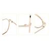 1 Pair Metal Glasses Replacement Arms Universal Glasses Replacement Temples Eyeglasses Arms Legs Eyewear Frame Temples Glasses Repair Accessories for Glasses Eyeglasses Sunglasses (Gold) view 3