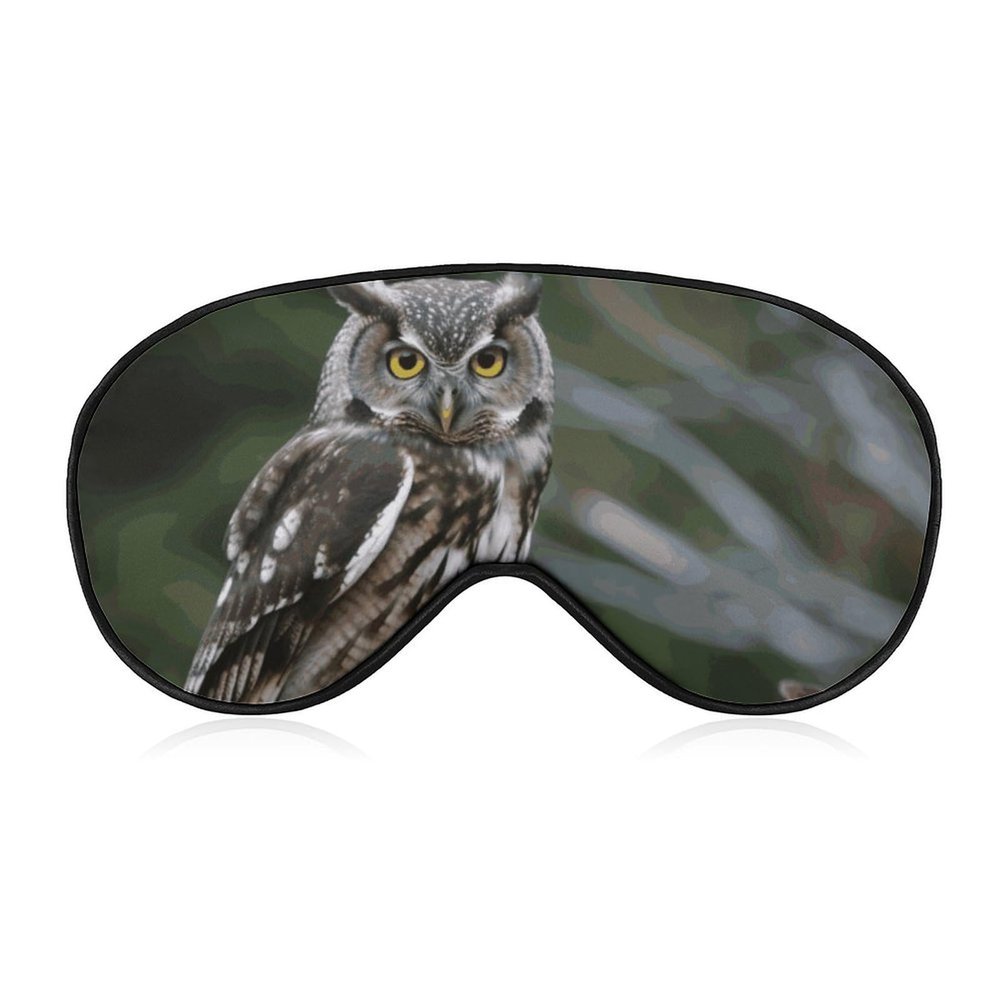 Sleep Mask Soft Comfortable Eye Mask with Adjustable Strap Eye Cover Wild Owl Birdseye Shade for Men Women Work Travel