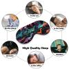 Sleep Mask Soft Comfortable Eye Mask with Adjustable Strap Eye Cover Colorful Dinosaurs on Black BackgroundEye Shade for Men Women Work Travel view 4