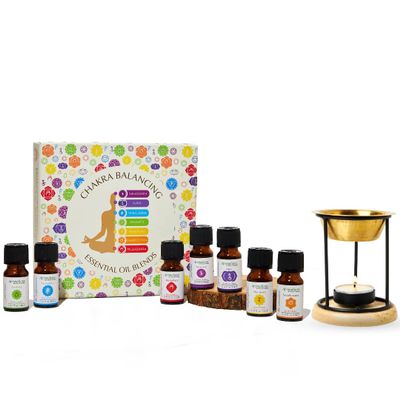 7 Chakra Diffuser Gift Set (7x10ml) & Original Oil Burner