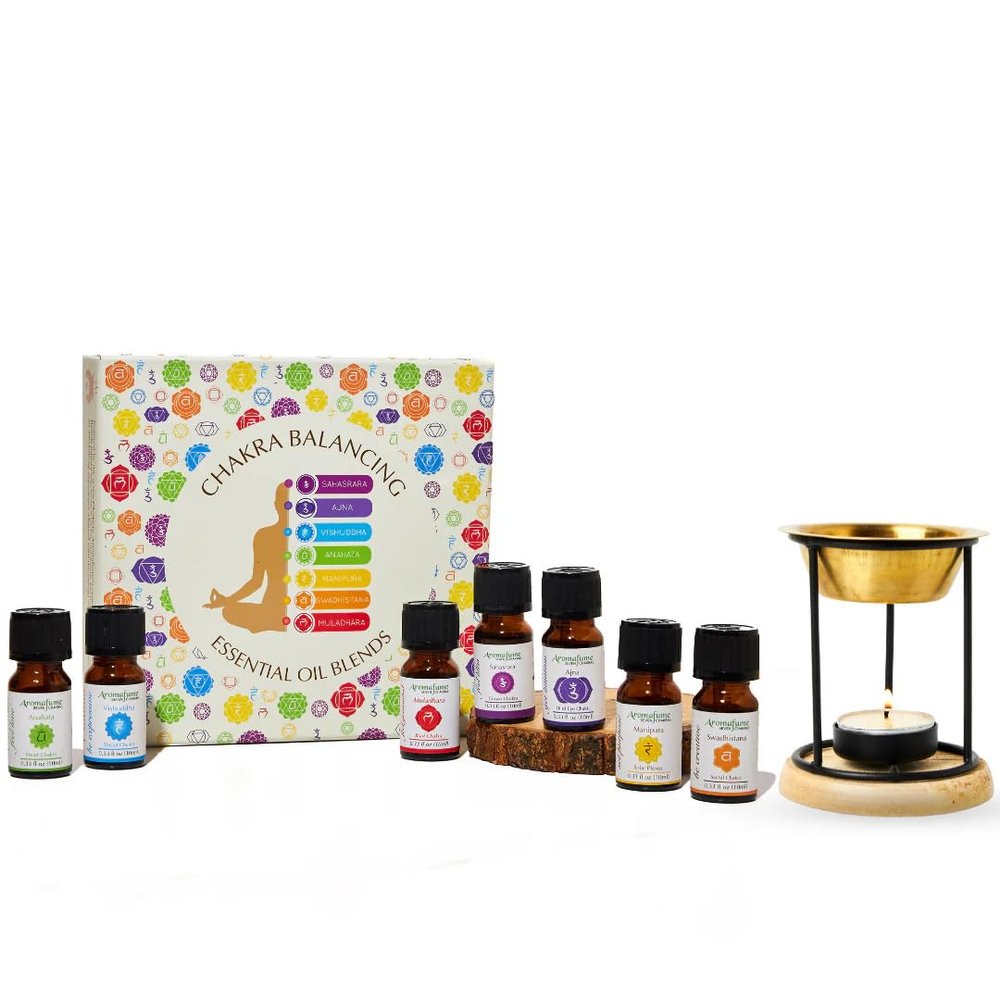 7 Chakra Diffuser Gift Set (7x10ml) & Original Oil Burner