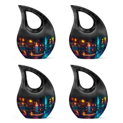 Candle Urn - Funeral Urns for Ashes - Cremation Urns for Ashes for Women & Men - Urns Human Ashes - Adult Urns for Human Ashes - Adult Cremation urns (Size - 4inch, 4Pcs)