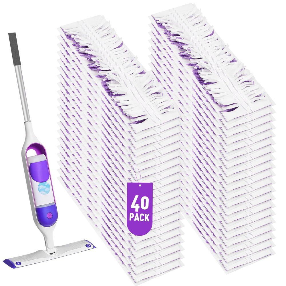 40 Pack Swiffer Power Mop Pads Refill - Disposable Wet Pads for Swiffer Mop, Quick and Easy Floor Cleaning, Compatible with Swiffer Power Mop and WetJet, Ideal for Hardwood, Tile, and Laminate Floors