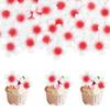 100 Pack Edible Cherry Blossom Flowers Cake Decorations - Cupcake Toppers, Wafer Paper Flowers for Birthday Party Food view 1