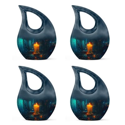 Candle Urn - Mini Cremation Urns for Human Ashes - Urns for Ashes Adult Female & Male - Small Urns for Ashes - Mini Urns for Ashes - Adult urns for Human Ashes (Size - 4inch, 4Pcs)