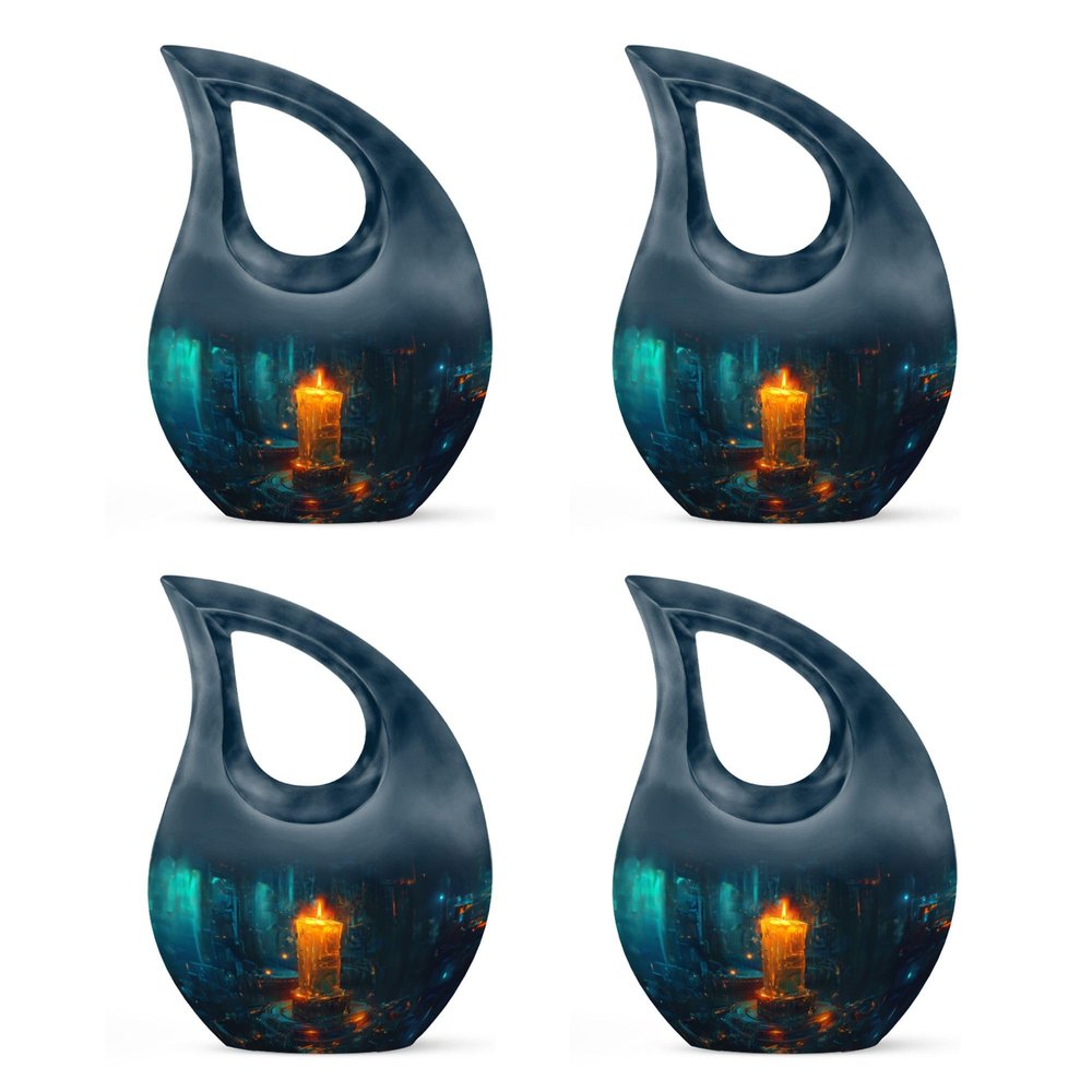 Candle Urn - Mini Cremation Urns for Human Ashes - Urns for Ashes Adult Female & Male - Small Urns for Ashes - Mini Urns for Ashes - Adult urns for Human Ashes (Size - 4inch, 4Pcs)