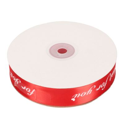 2.5cm Wide Satin Ribbon Roll, Red Wide Satin Ribbon Satin Ribbon Roll Red Ribbon Ribbon for Flower Bouquet for Wedding, Party Decoration