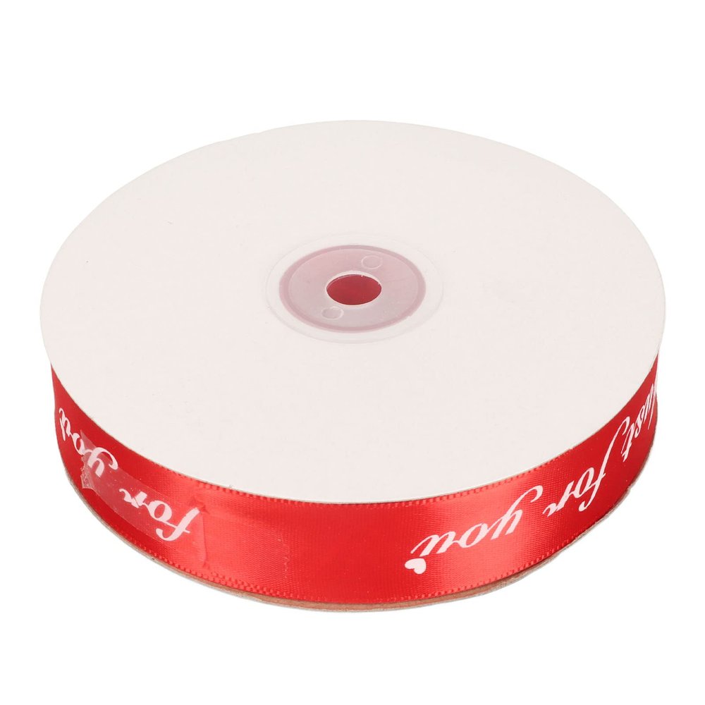 2.5cm Wide Satin Ribbon Roll, Red Wide Satin Ribbon Satin Ribbon Roll Red Ribbon Ribbon for Flower Bouquet for Wedding, Party Decoration
