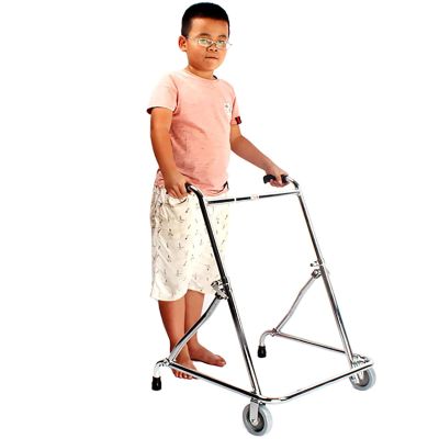 BBLKLQJDM Walking Frames, Height 110-150 cm Sturdy Foldable Upright Walker for Children's Rehabilitation Training