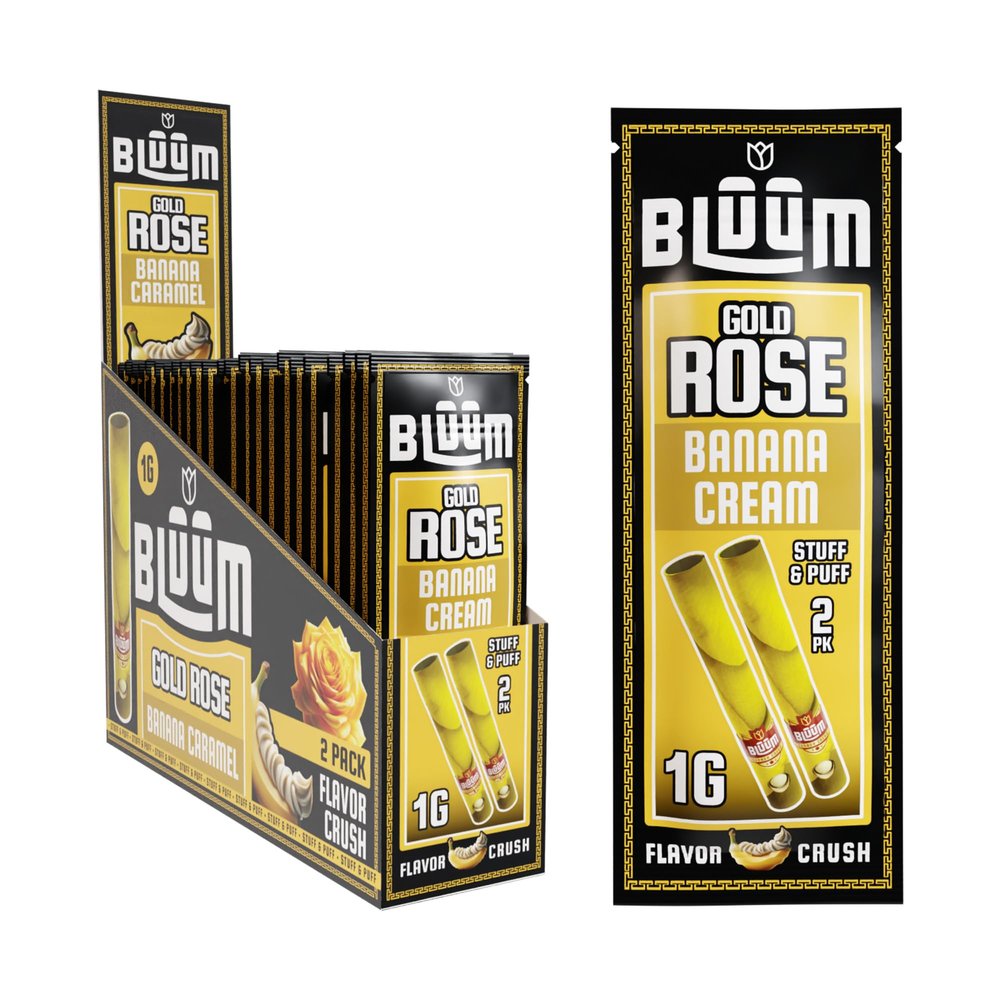 Bluum Flower Petal Prerolled Cone - Gold Rose Cone- 2pk Pre-Rolled Cones - Handcrafted Wildflower Cones