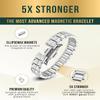 MagnetRX Magnetic Bracelets for Men - EllipseMAX 5X Strength 5,000 Gauss Magnets - Designed in USA & Patent Pending - Premium Titanium Mens Magnetic Bracelet & Adjustable Length (Silver) view 4
