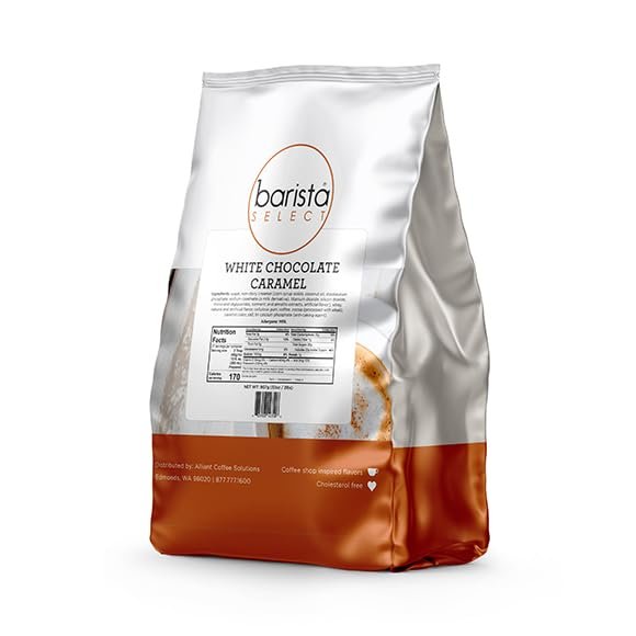 Barista Select Premium Cappuccino Mixes, 6/2lb Bags (1 Case, White Chocolate Caramel)