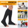 Doc Miller Compression Socks with Zipper Open Toe Knee High 15-20 mmHg Compression Stockings for Women & Men, Wide Calf, All-Day Circulation Support for Swelling, Travel, Work & Pregnancy - 1 Pair view 2