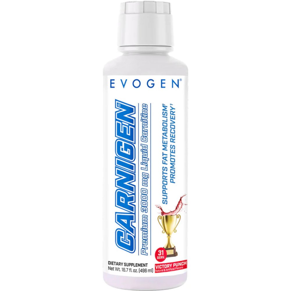 Evogen Carnigen - Liquid Carnitine | Supports Fat Metabolism & Recovery, Caffeine Free | L-Carnitine, Acetyl L-Carnitine | Victory Punch | 31 Servings