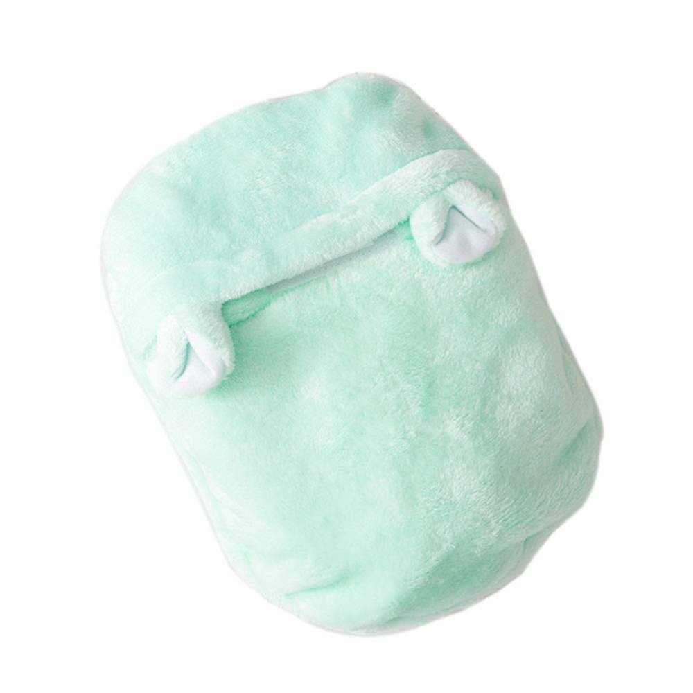 212 Main Portable Hot Water Bottle with Cozy Flannel Cover for Hot & Cold Therapy Pain Relief Light Green