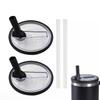 2-Pack Replacement Lids for Stanley Quencher 40oz Tumblers  Splash Resistant & Leak Proof Flip Straw Lids Compatible with 40 oz Cups (Black) view 1