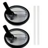 2-Pack Replacement Lids for Stanley Quencher 40oz Tumblers  Splash Resistant & Leak Proof Flip Straw Lids Compatible with 40 oz Cups (Black) view 3