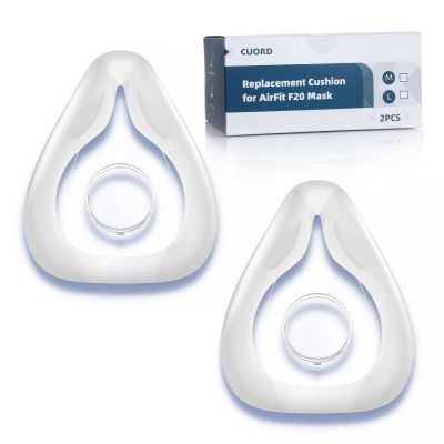 2-Pack Replacement Cushion for ResMed AirFit F20, Compatible with Original Airfit F20 Full Face Mask, Reliable Seal & Perfect Fit, Covers Nose and Mouth, Medium