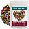 Loose Leaf Tea No Caffeine with Raspberry, Cornflower, Rosehip & Hibiscus (4oz.)  Fruit Tea Summer Herbal Infusion with Wild Berries view 1