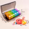 Weekly Pill Organizer 2 Time a DayPill Dispensers Pill Box 7 Day with One-Side Large Opening Design for Easy Filling 2 Times a Day AM/PM Pill Case, for Vitamins/Fish Oils (Black Color) view 2