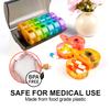 Weekly Pill Organizer 2 Time a DayPill Dispensers Pill Box 7 Day with One-Side Large Opening Design for Easy Filling 2 Times a Day AM/PM Pill Case, for Vitamins/Fish Oils (Black Color) view 4