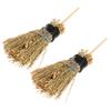 Abaodam 2pcs Broom Hanging Ornaments Decorative Halloween Crafts Charms Lightweight Retro Style Broom Pendants for Halloween view 1