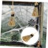 Abaodam 2pcs Broom Hanging Ornaments Decorative Halloween Crafts Charms Lightweight Retro Style Broom Pendants for Halloween view 2