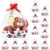 Nuogo 12 Pack Christmas Basket for Gifts Empty 9.8 x 6.5 Inch Bulk Gift Baskets Empty to Fill Cardboard Trays with Basket Bags, Pull Bows for Christmas Holiday Birthday Party Gifts (Floral Style) view 1