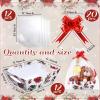 Nuogo 12 Pack Christmas Basket for Gifts Empty 9.8 x 6.5 Inch Bulk Gift Baskets Empty to Fill Cardboard Trays with Basket Bags, Pull Bows for Christmas Holiday Birthday Party Gifts (Floral Style) view 2