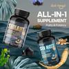 Quit mood Sea Moss + Shilajit Supplement - 8-in-1 Ultra Strength Herbal Formula with Ashwagandha, Rhodiola, Ginseng & Black Seed Oil - Immune Support, Energy & Vitality - 120 Capsules view 2