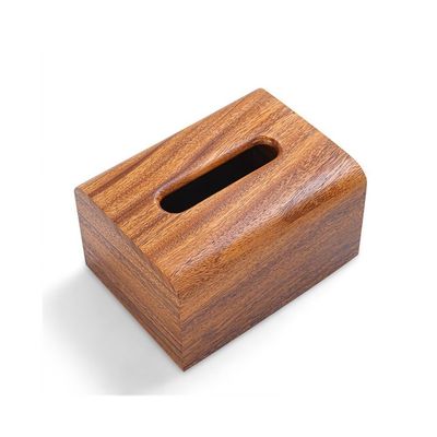 Tissue Box Holder Multifunctional Rectangular Dispenser Wooden Napkin for Office Home Car Napkin Holder(Small)